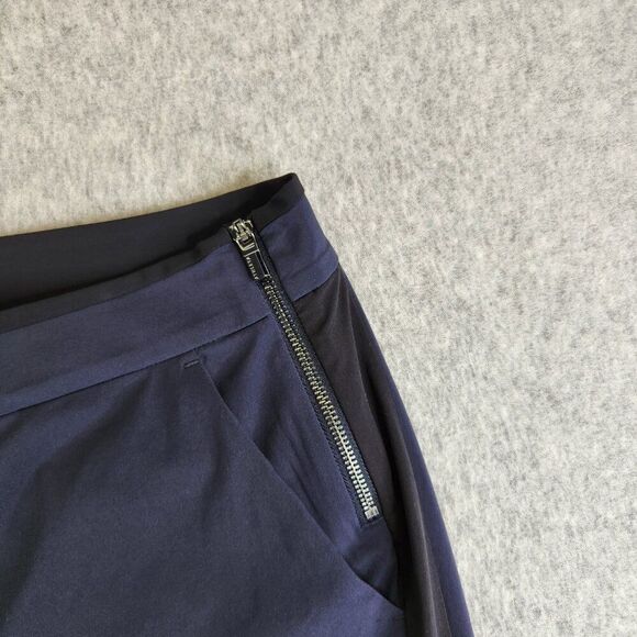 Athleta Pants Womens 14P Blue Gramercy Track Trouser Snap Hem Office Commute - Picture 3 of 15